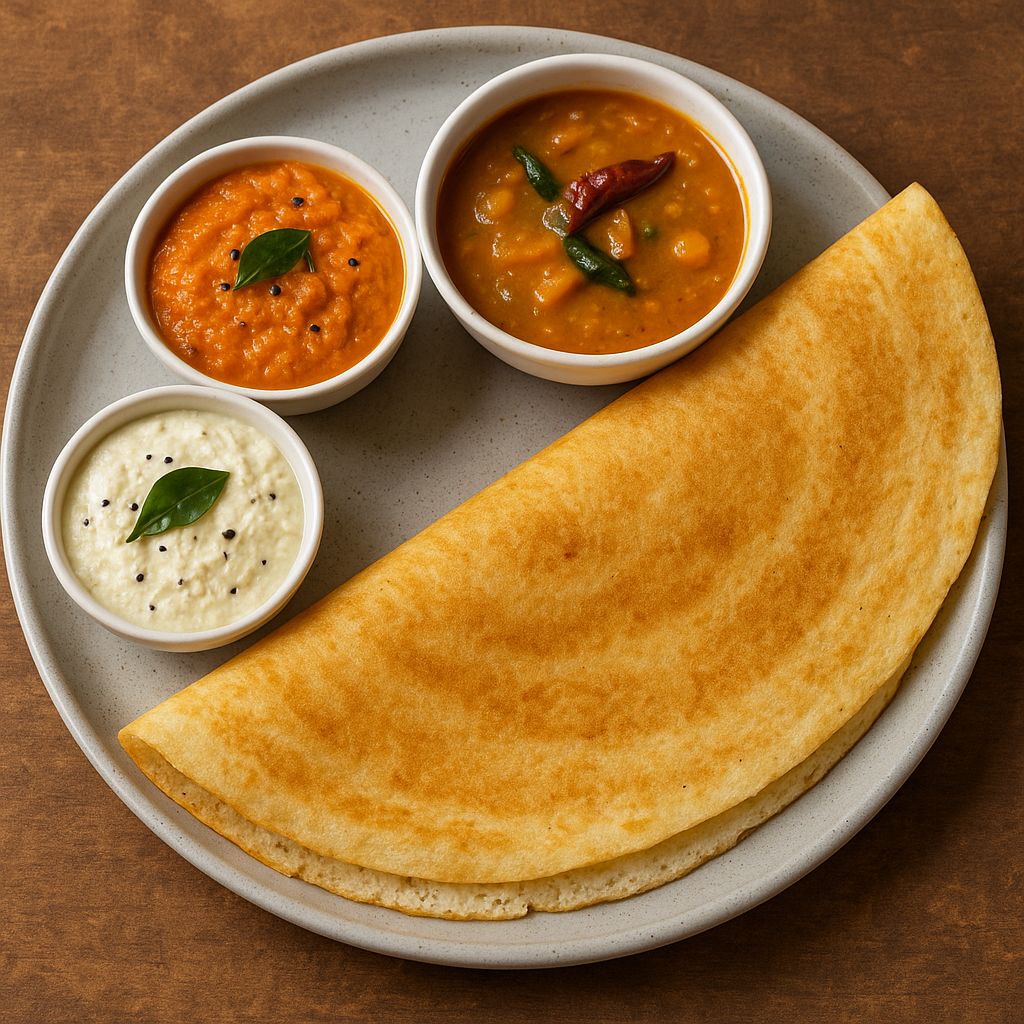 Masala Dosa with chutney