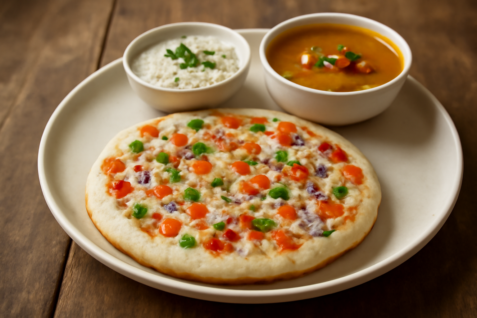 Uttapam on skillet