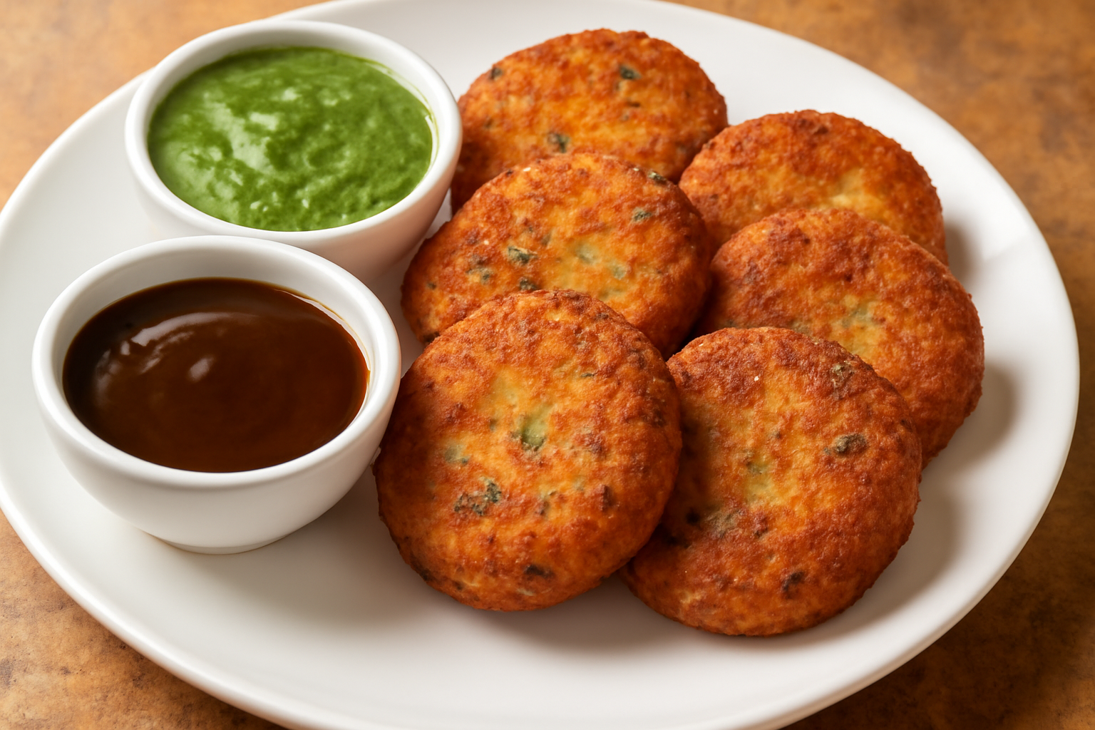 Steamed idli on plate